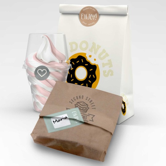 METO Forseglingsetiketter til madleveringer, take-away og to-go