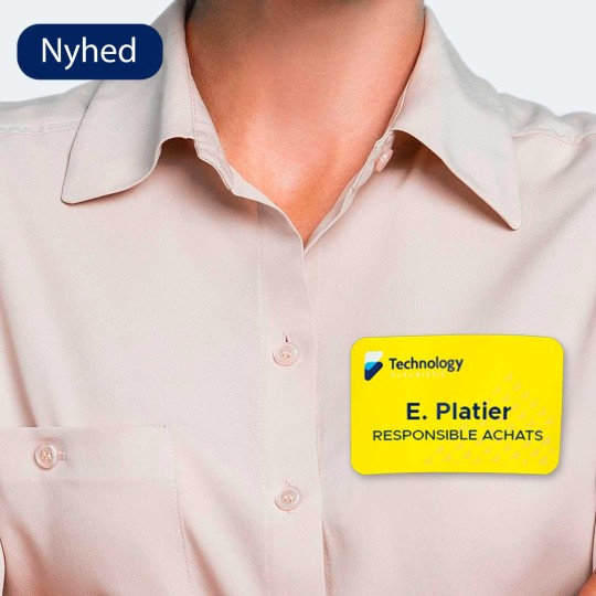 Nyhed: Få trykt selvklæbende navneetiketter.