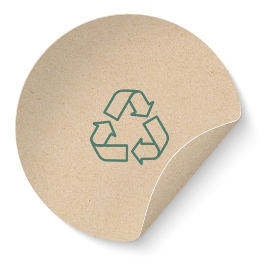 Link ind til Avery PrintService med etiketter af naturbrunt papir