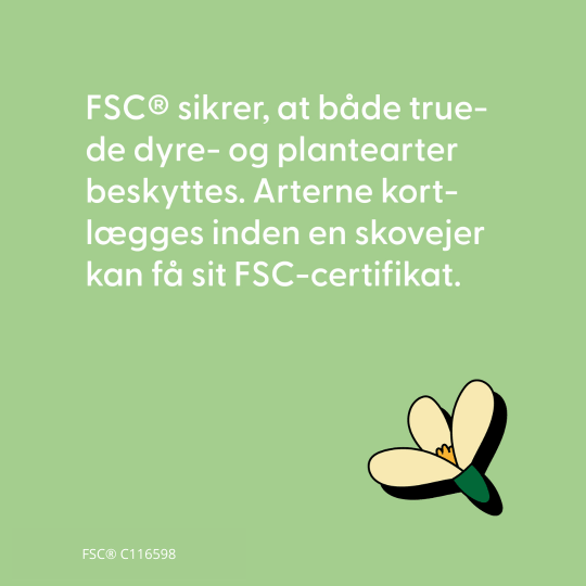 Fact nr. 3: FSC® sikrer, at både truede dyre- og plantearter beskyttes. Arterne kortlægges inden en skovejer kan få sit FSC-certifikat.