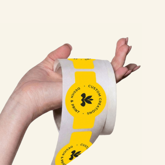 Link til etiketter på rulle