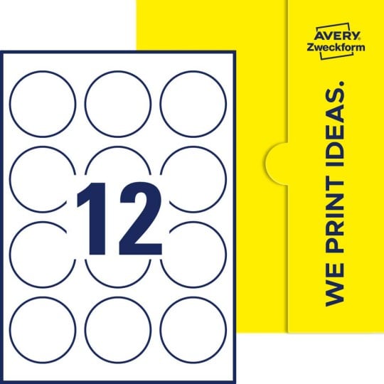 12 stk. etiketter pr. ark.