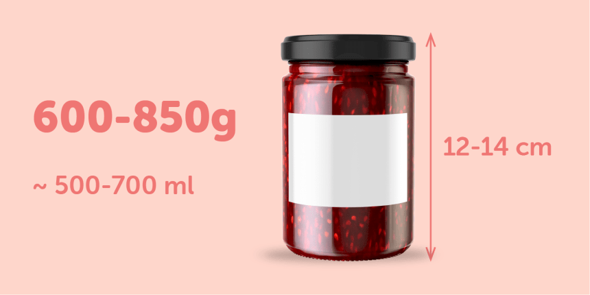 Link til marmelade og syltetøjsglasetiketter. Størrelse 99 x 68 mm firkantet etiket