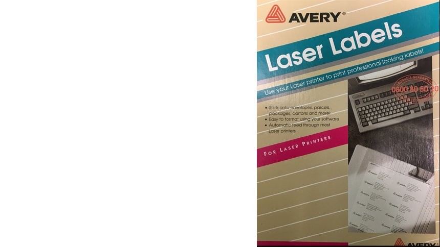 Avery emballage Laser Labels 1998