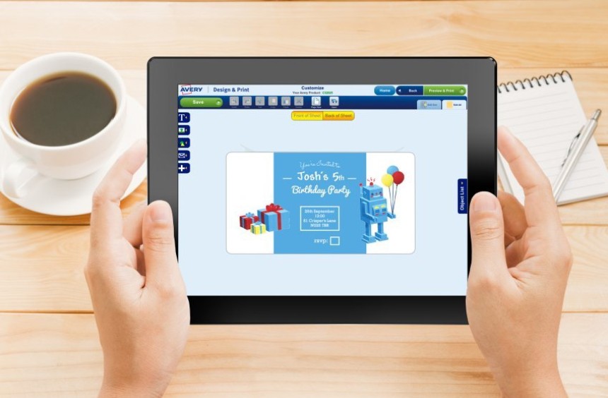 Udgået software - Avery Design & Print-app til tablets