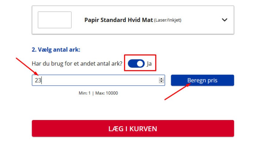 Avery etiketshop - vælg antal ark