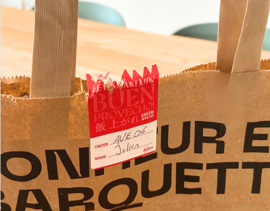 Forseglingsetiketter til takeaway og levering
