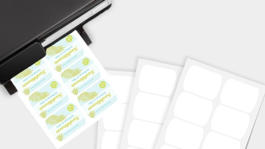 Print-selv ovale etiketter
