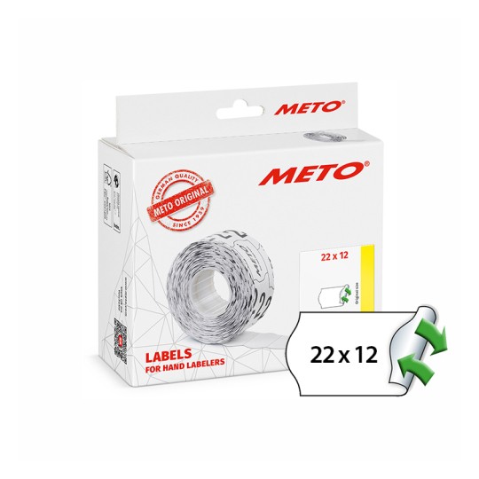 METO prisetiketter på rulle