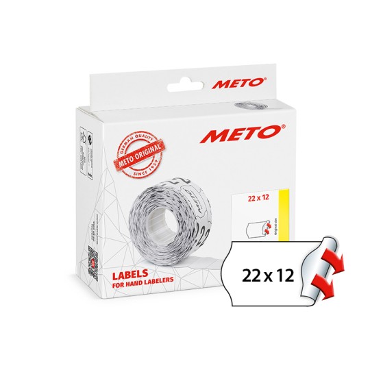 METO prisetiketter på rulle