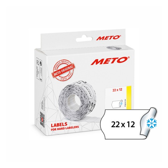 METO prisetiketter på rulle