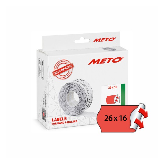 METO prisetiketter på rulle