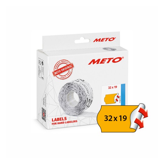 METO prisetiketter på rulle