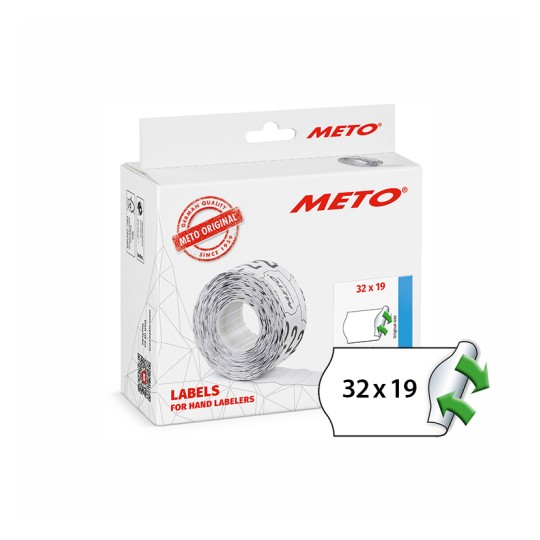 METO prisetiketter på rulle