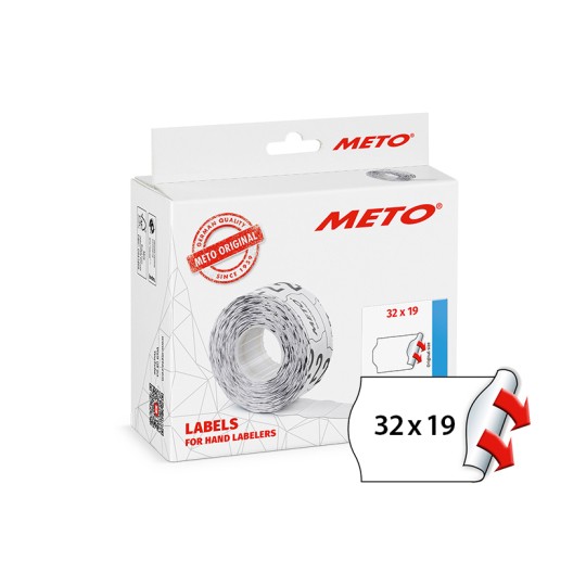 METO prisetiketter på rulle