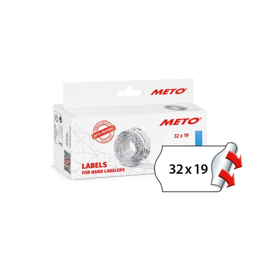 METO prisetiketter på rulle