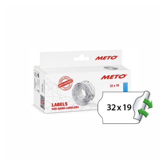 METO prisetiketter på rulle
