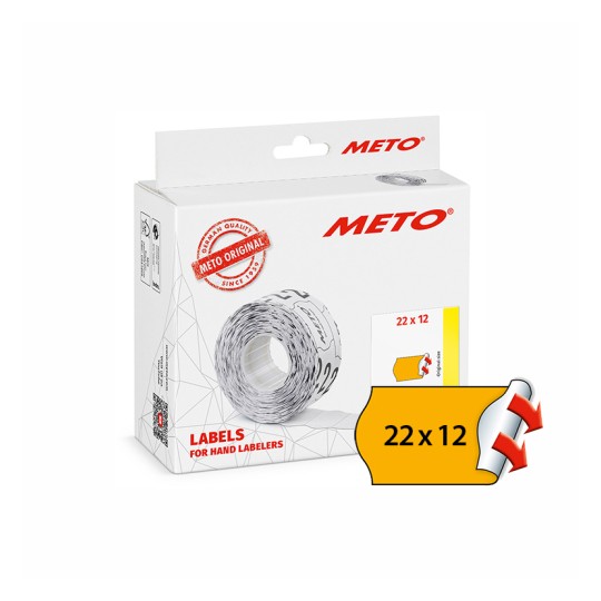 METO prisetiketter på rulle