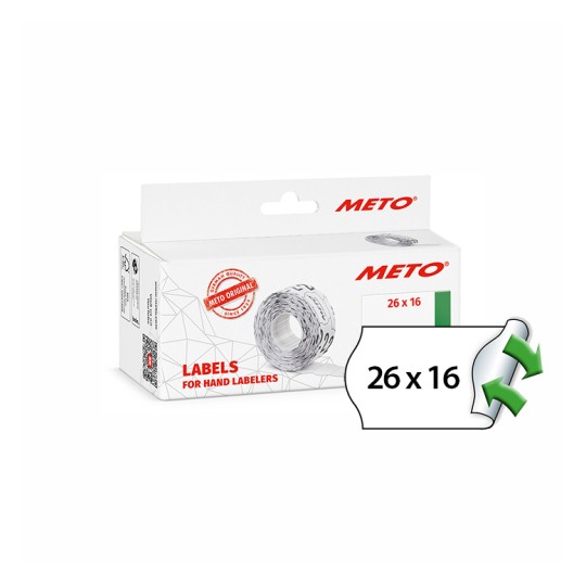 METO prisetiketter på rulle