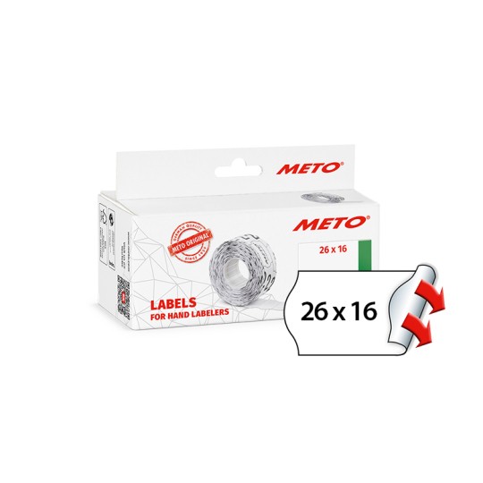 METO prisetiketter på rulle