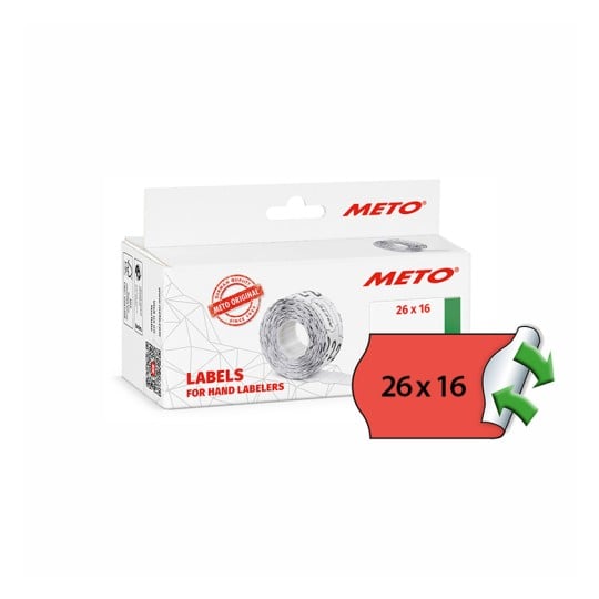 METO prisetiketter på rulle