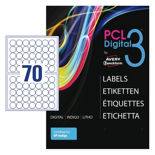 High-Quality papiretiketter, glossy PCL3-37MCGREM