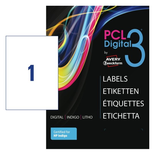 High-Performance folieetiketter, hvid PCL3-GWCPET