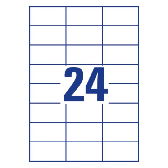 24 stk. etiketter pr. ark.
