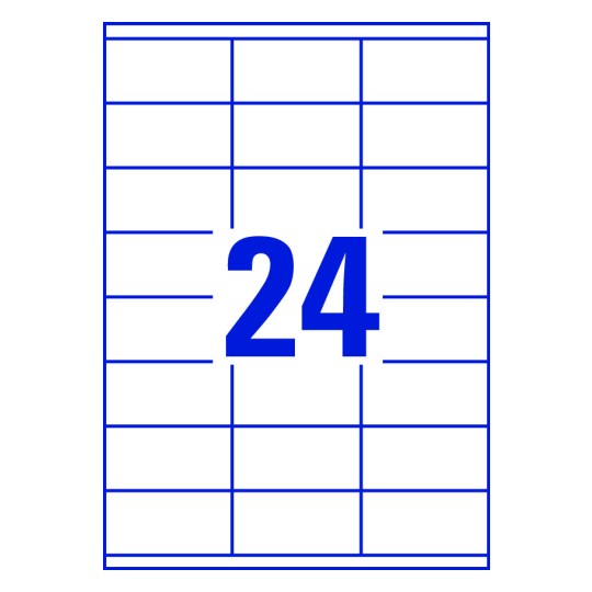 24 stk. etiketter pr. ark.