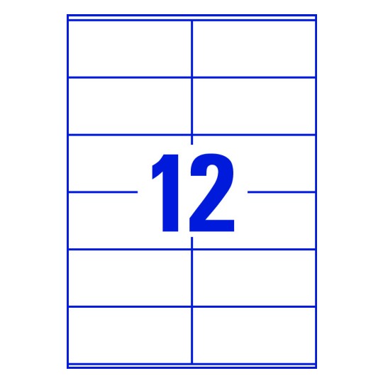 12 stk. etiketter pr. ark.