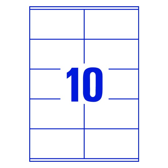 10 stk. etiketter pr. ark.