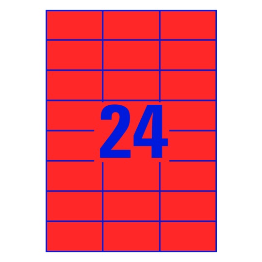 24 stk. etiketter pr. ark.