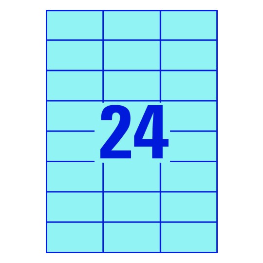 24 stk. etiketter pr. ark.