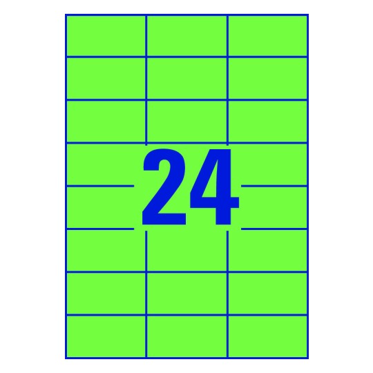 24 stk. etiketter pr. ark.