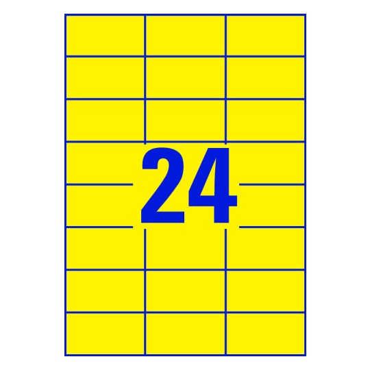 24 stk. etiketter pr. ark.
