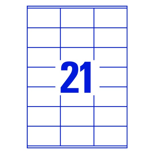 21 stk. etiketter pr. ark.