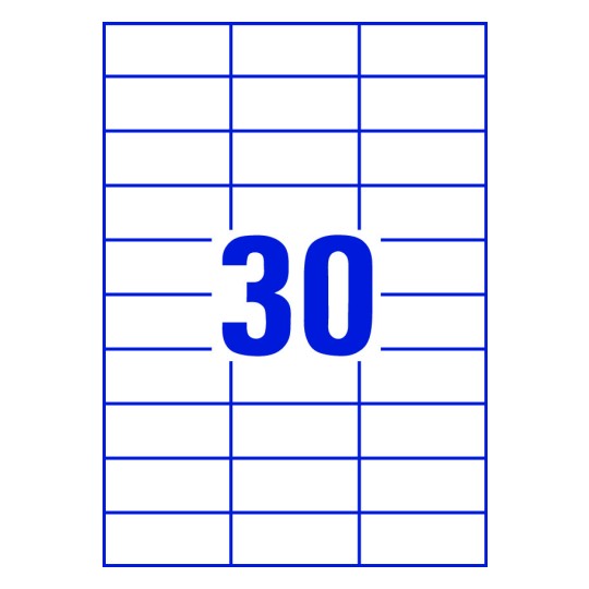 30 stk. etiketter pr. ark.