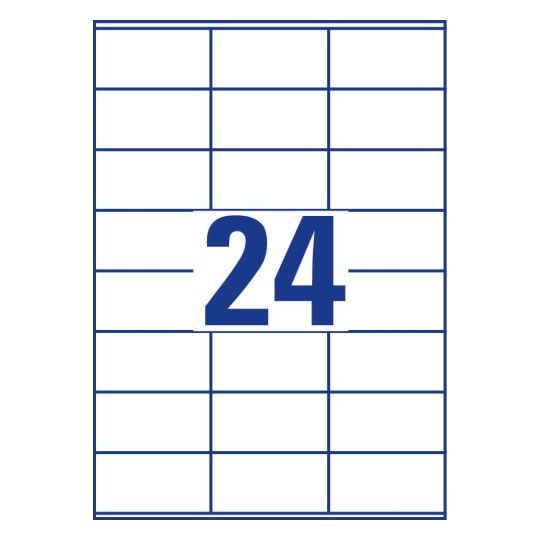 24 stk. etiketter pr. ark.