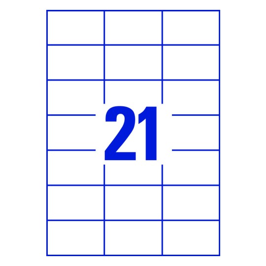 21 stk. etiketter pr. ark.