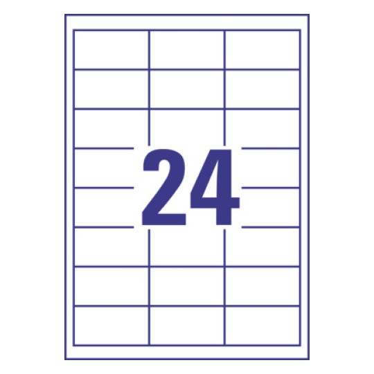 24 stk. etiketter pr. ark.