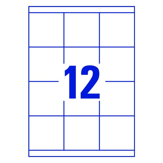 12 stk. etiketter pr. ark.