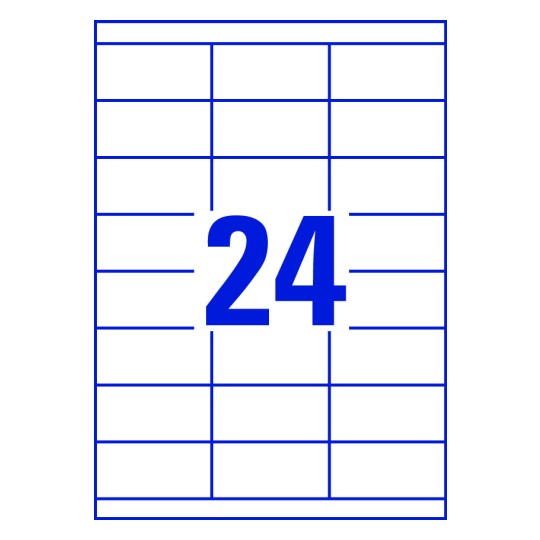 24 stk. etiketter pr. ark.