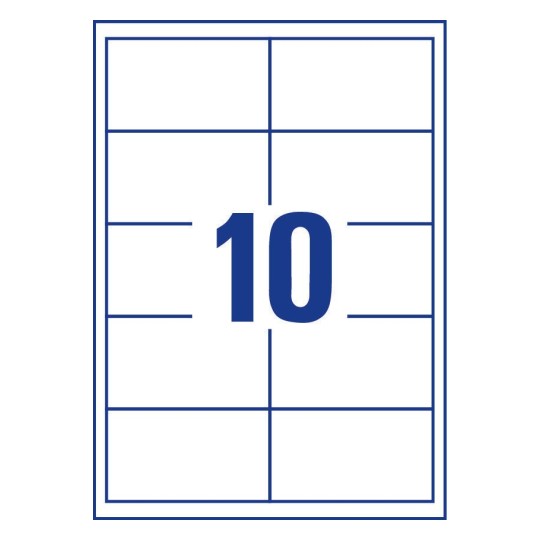 10 stk. etiketter pr. ark.