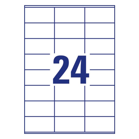 24 stk. etiketter pr. ark.
