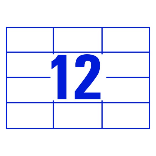 12 stk. etiketter pr. ark.