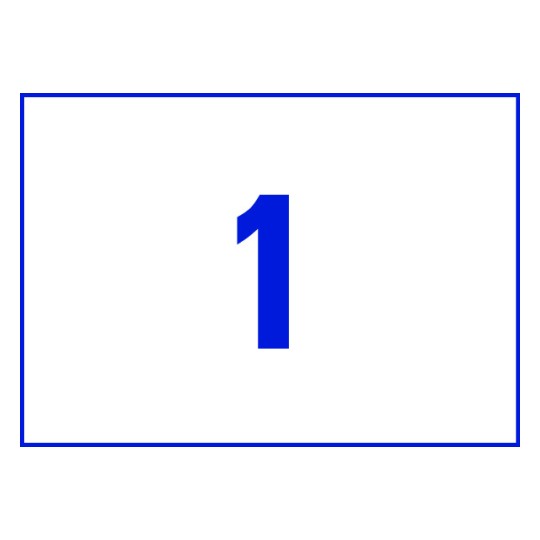 1 stk. etiketter pr. ark.