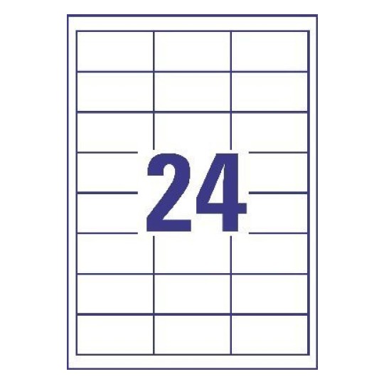 24 stk. etiketter pr. ark.