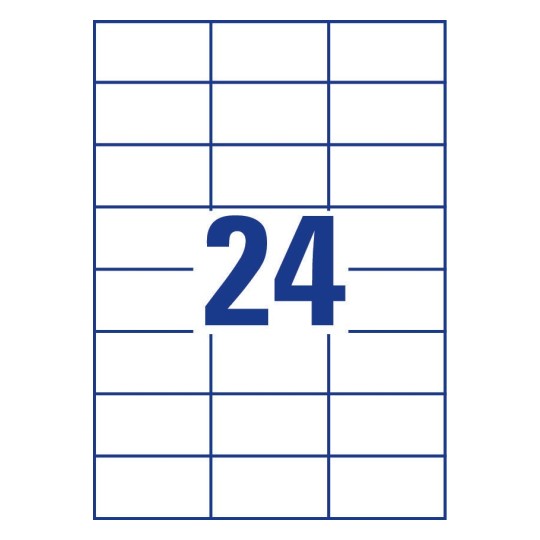 24 stk. etiketter pr. ark.