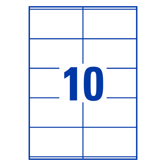 10 stk. etiketter pr. ark.