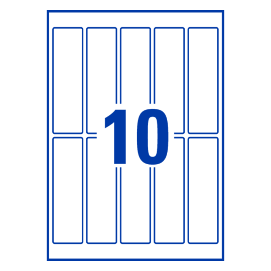 10 stk. etiketter pr. ark.